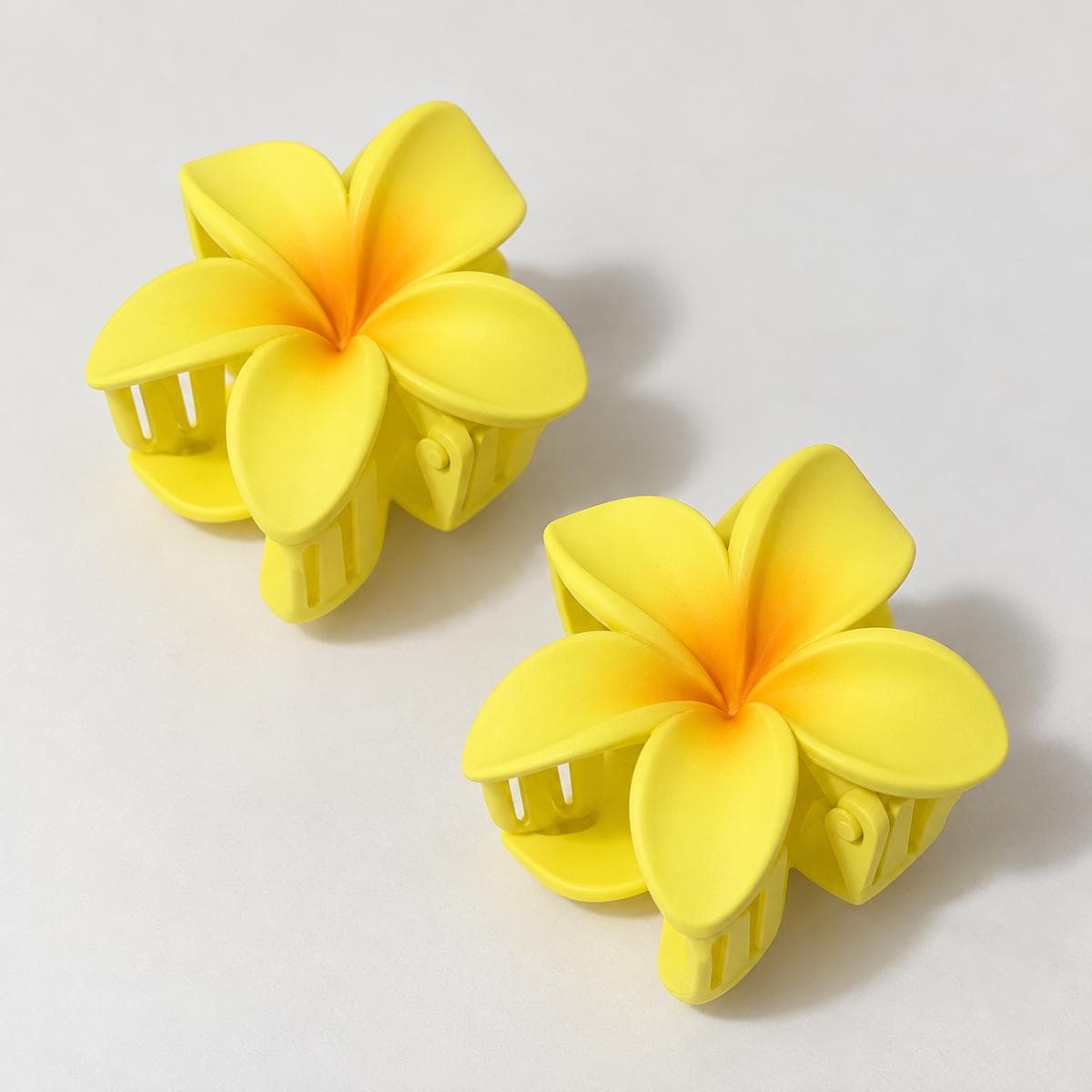 Cute Yellow Flower Hair Claw Clip for Girls (Set of 2)