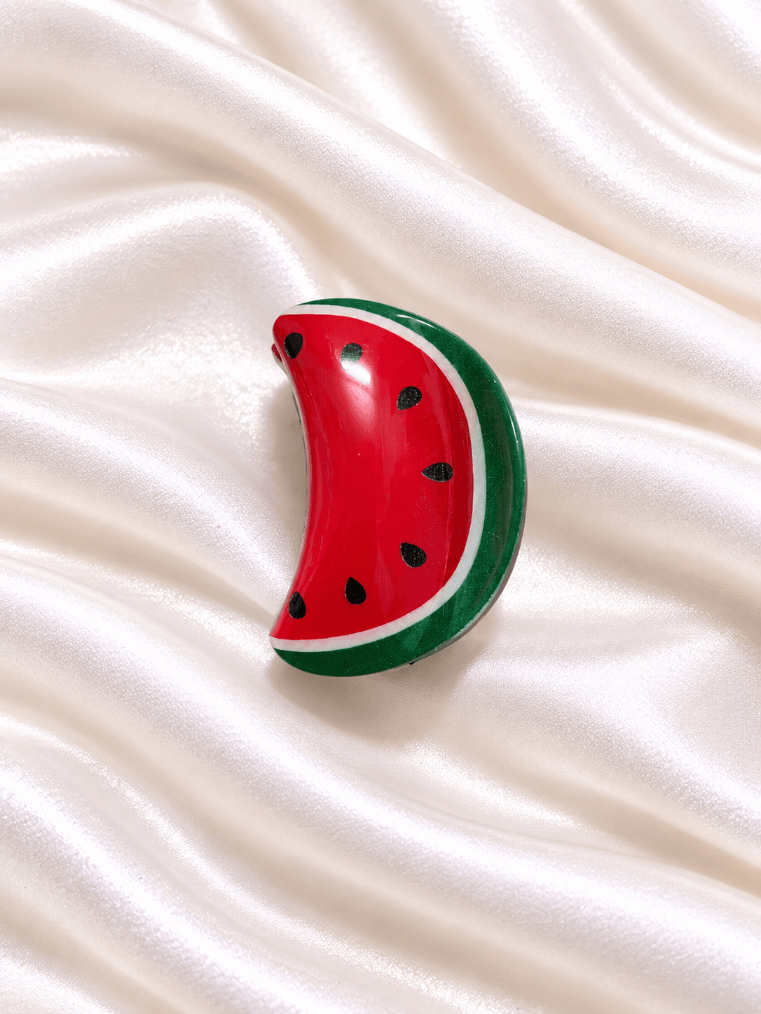 Watermelon Slice Hair Claw Clip – Red & Green
